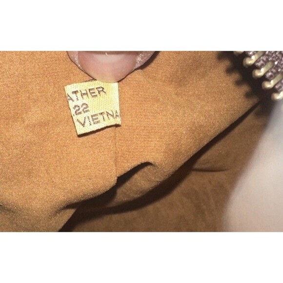 Patricia Nash Madison Leather Tote Shoulder Bag Purse Cognac Embroidered Floral - Picture 10 of 10